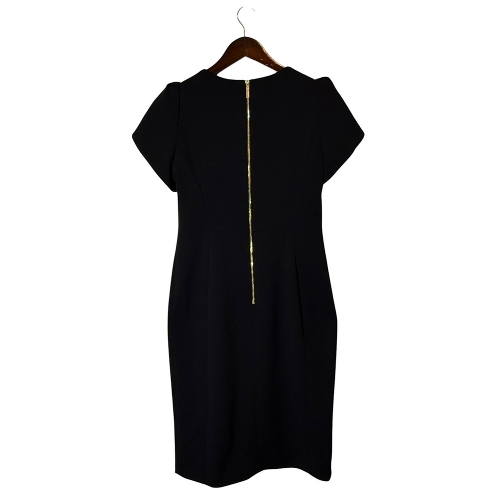 Calvin Klein Tulip Sleeve Sheath Dress Black size 10 - Picture 4 of 6